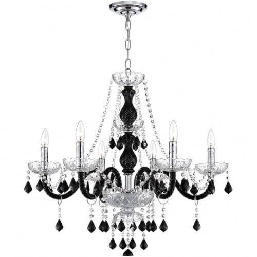 Saint Mossi Black and Clear Crystal Chandelier