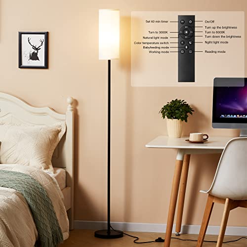 64" Modern Floor Lamp with Remote Control