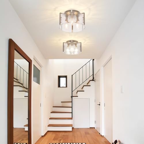Modern 3 Light Semi Flush Mount Ceiling Light