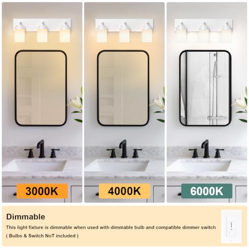 Bathroom Light Fixture White