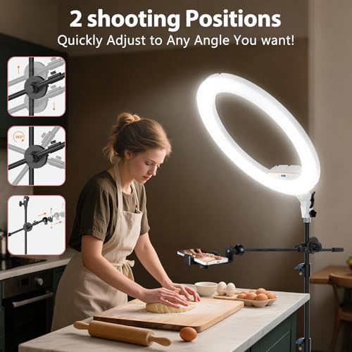 Large 22" Ring Light with Stand