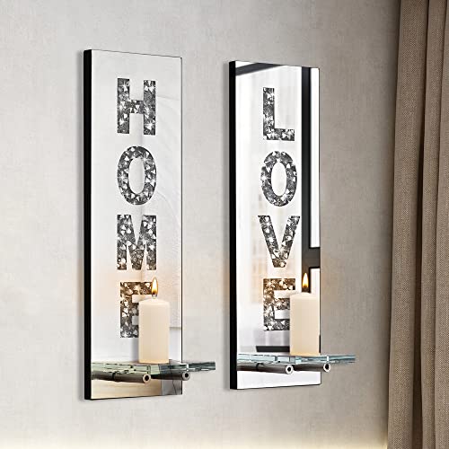 Crystal Crush Diamond Wall Candle Holder Set of 2 (2 Count)