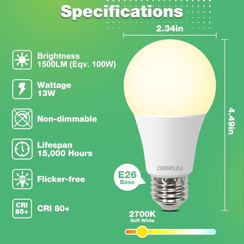 Light Bulbs 100 Watt Light Bulb Eqv (3 Count)