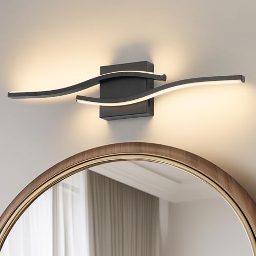 Vanity Light for Bathroom Lighting Fixtures Over Mirror Black Dimmable 5CCT Vanity Lighting Fixture Modern Bath Vanity Lights Bar 23 Inch Led Bathroom Sconces