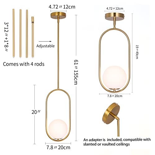 Modern Pendant Lighting Gold Globe Pendant Light Fixture