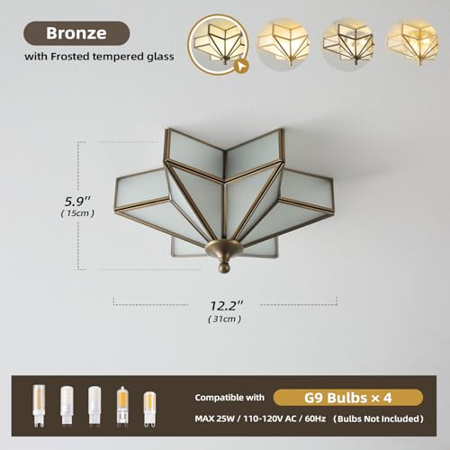 Star Vintage Bronze Ceiling Light