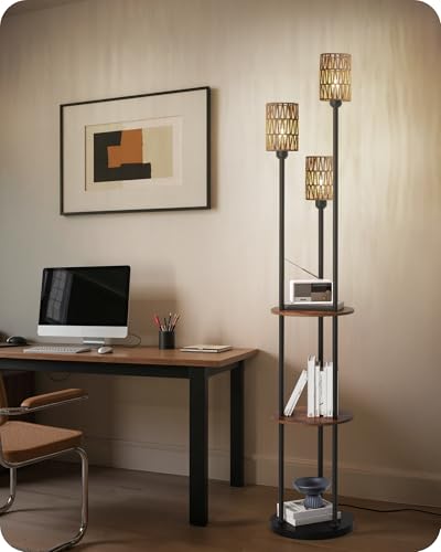 Floor Lamp with Shelves