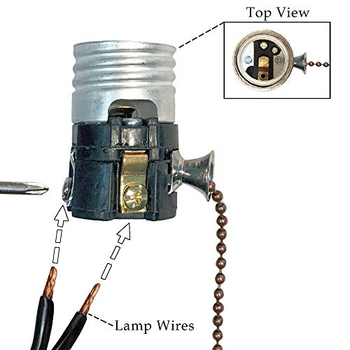 Pull Chain Lamp Socket for Incandescent LED Bulbs (2 Count)