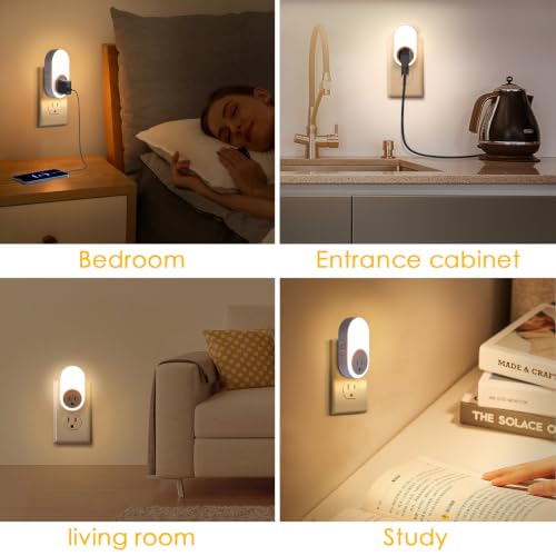 Night Lights Plug Into Wall with Power Outlet (4 Count)