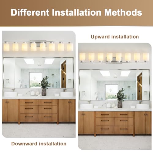 8 Light Bathroom Light Fixtures (8 Count)