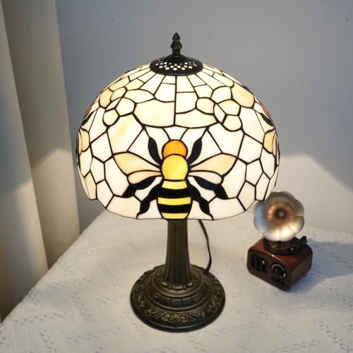 Tiffany Stained Glass lamp bee Cute Bedside Table lamp Animal Night Light