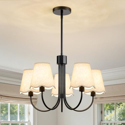Dining Room Chandelier Light Fixture 5 (Black)