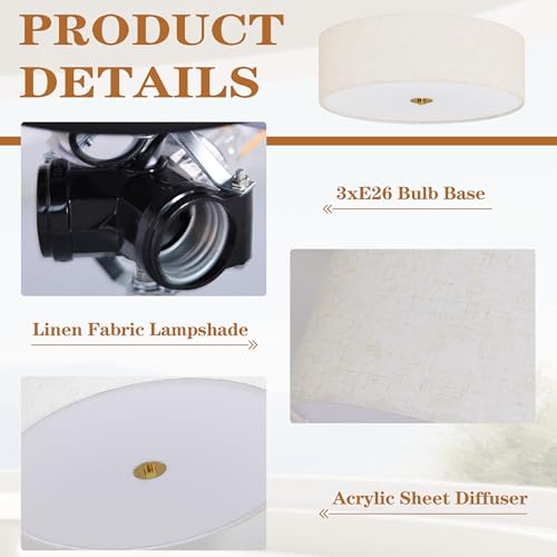 16 Inch Flush Mount Ceiling Light Fixture 3