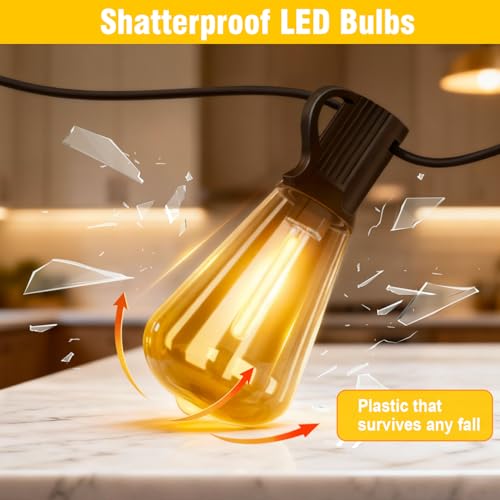 Solar String Lights Outdoor Waterproof Lights with Remote & Timer