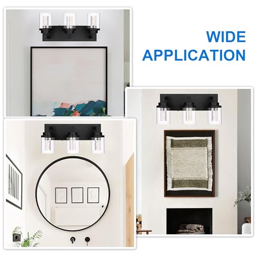 3 Light LED Bathroom Light Fixtures Over Mirror 5 Color Temperature