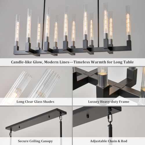 Black Farmhouse Dining Room Chandelier