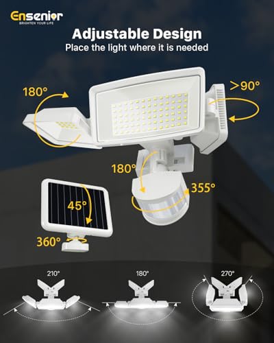 Solar Flood Lights Outdoor (2 Count)
