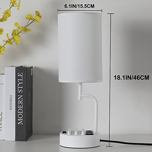 Table Lamp with 3 USB Charging Ports (2 Count)