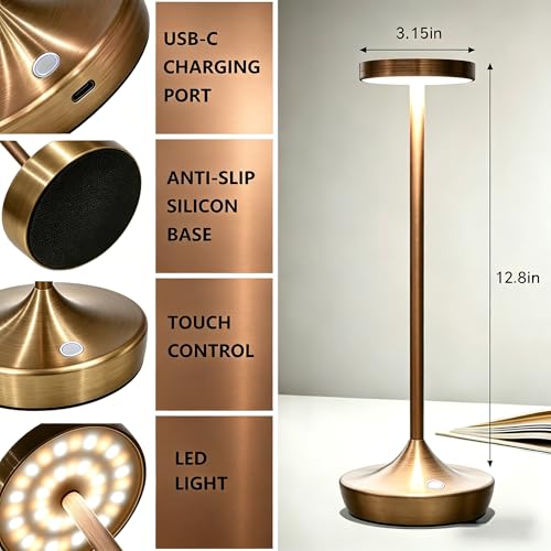 Rechargeable Cordless Table Lamps 6000mAh LED Battery Table Light