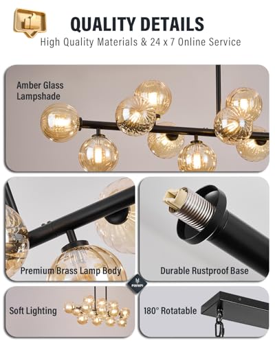 Large Linear Chandeliers for Dining Room Kitchen Island