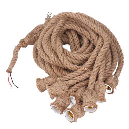 8 Heads Hemp Rope Pendant Light