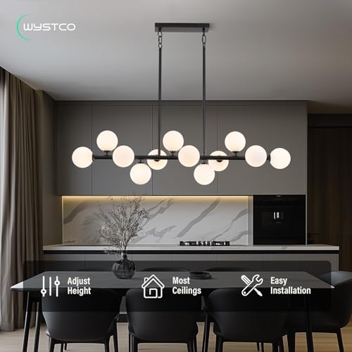 50 Inch Large Glass Globe Sputnik Chandelier