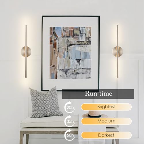 Battery Operated Wall Sconces Set of Two Wireless Wall Lights (2 Count)