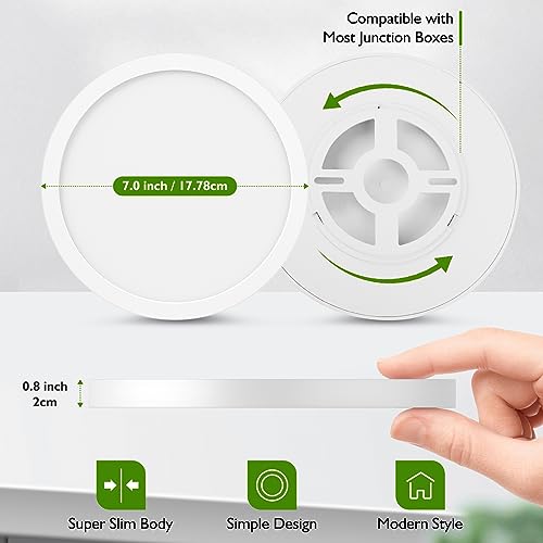 7 Inch Flush Mount LED Ceiling Light Fixture (10 Count)