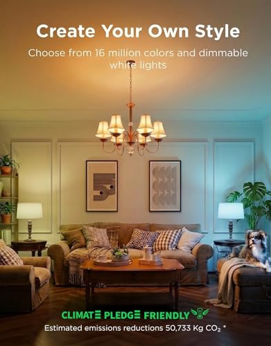 E12 Led Bulb Color Changing Candelabra Bulbs 450 LM (4 Count)