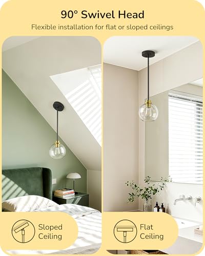 Mid Century Kitchen Pendant Lighting Over Island 2 Pack (2 Count)