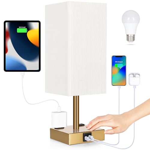 Bedside Lamp with USB Ports
