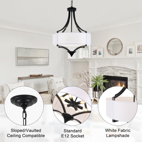 19.7" Drum Chandelier for Dining Room 6