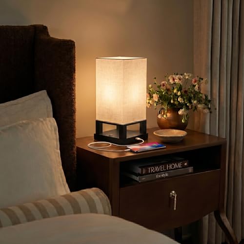 Maxwell Bedside Lamp with USB Port