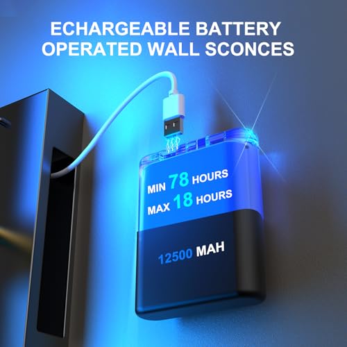 Crystal Battery Operated Wall Sconce