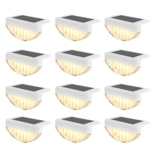 12 Pack Solar Deck Lights Outdoor (12 Count)