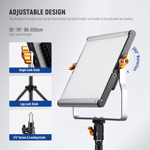2 Packs Dimmable Bi Color 480 LED Video Light Kit