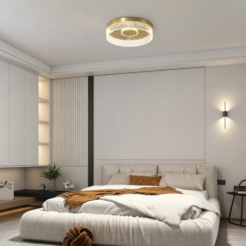 Modern LED Gold Flush Mount Ceiling Light