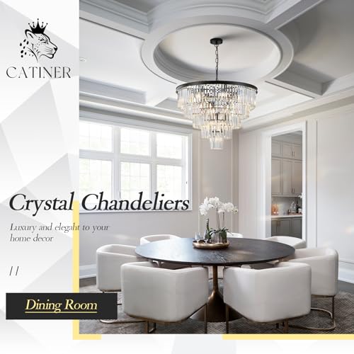 30" Modern Crystal Chandelier