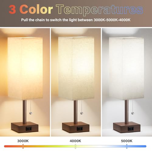 Bedside Lamp for Bedroom Set of 2 (2 Count)