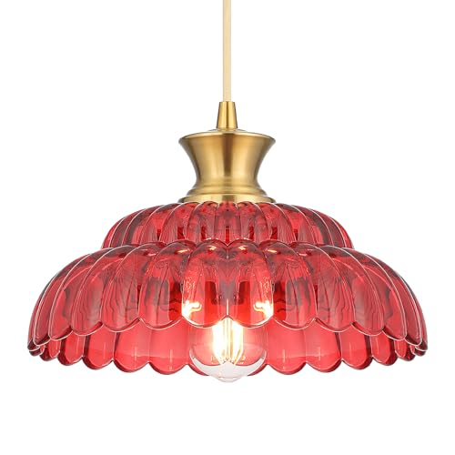 Red Glass Pendant Light