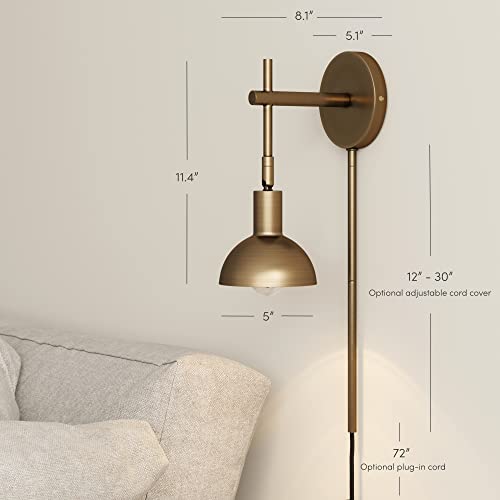 Tamlin Vintage Brass Wall Light Fixture