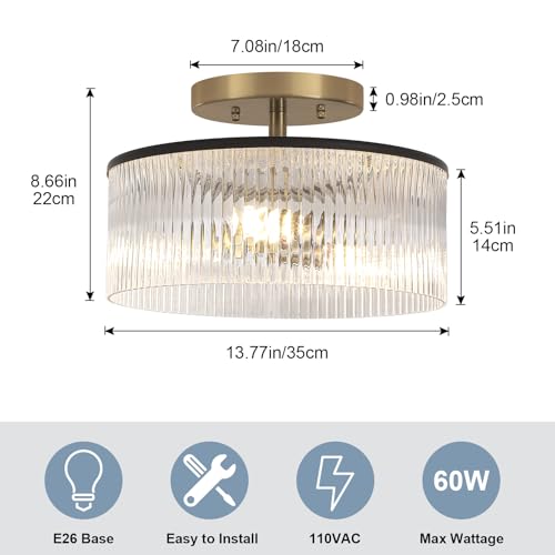 3 Light Glass Semi