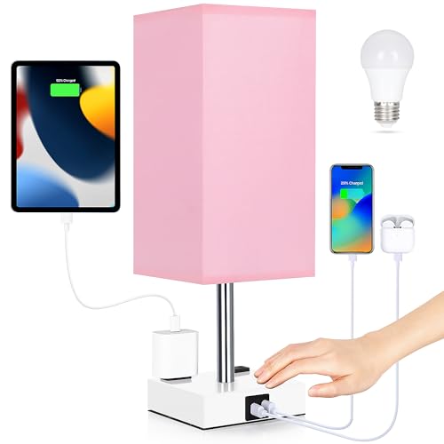 Bedside Lamp with USB Ports
