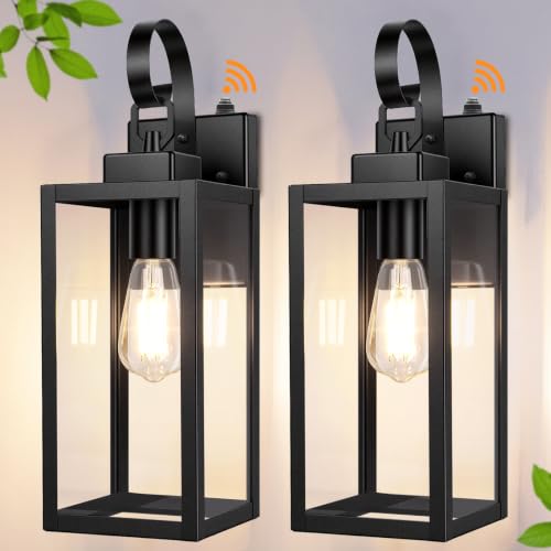 16.5” Dusk to Dawn Outdoor Wall Lights (Black (Dusk-to-Dawn) / 16.5in)