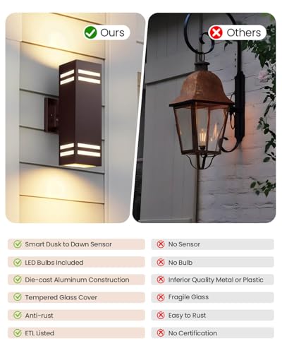 Dusk to Dawn Outdoor Lighting (2 Count)