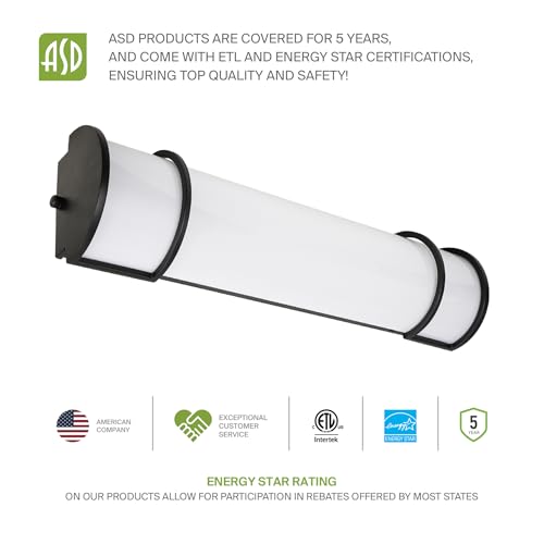LED 18" Vanity Flush Mount Light Fixture