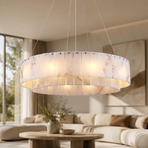 Alabaster Chandelier 31 Inch