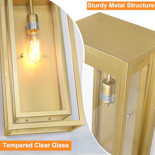 19 Inch Gold Outdoor Wall Light Fixtures
