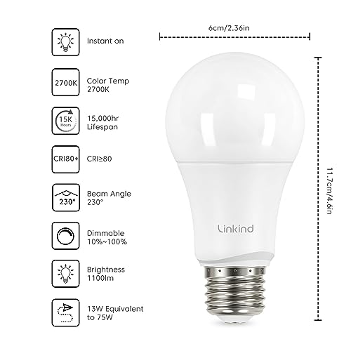 A19 LED Light Bulbs (6 Count)