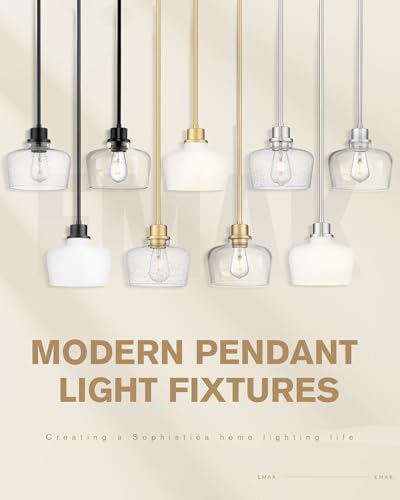 8 Inch Clear Glass Pendant Lights Kitchen Island